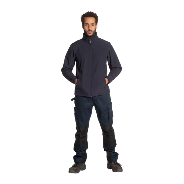 Veste Softshell Herock Julius Bleu Marine Materiauxnet